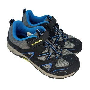 MERRELL Boys Trail Chaser Select Grip Sole Hiking Shoes • 5 Wide • black, blue